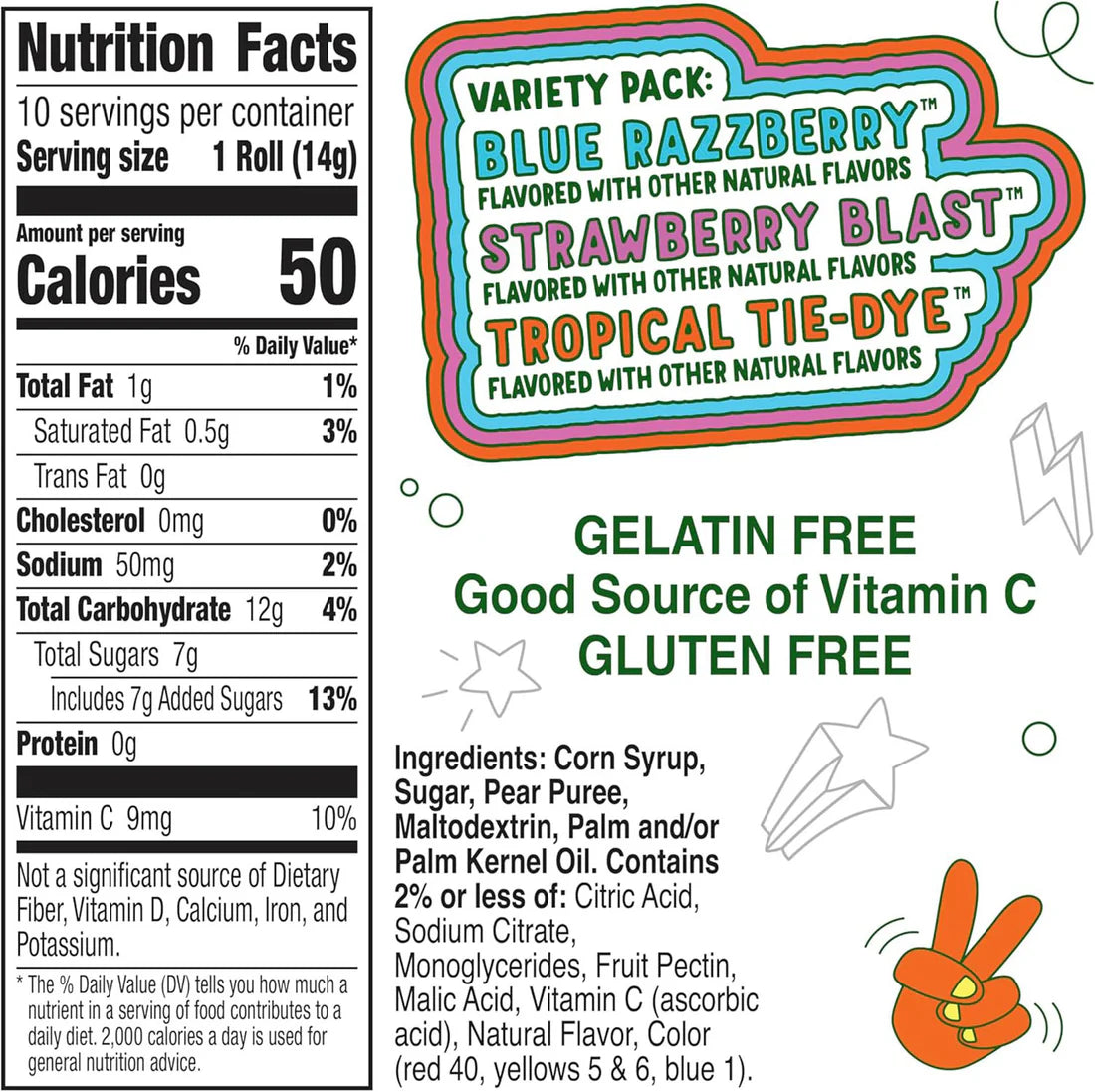 Fruit Roll-Ups w/ tongue tattoos 141gm