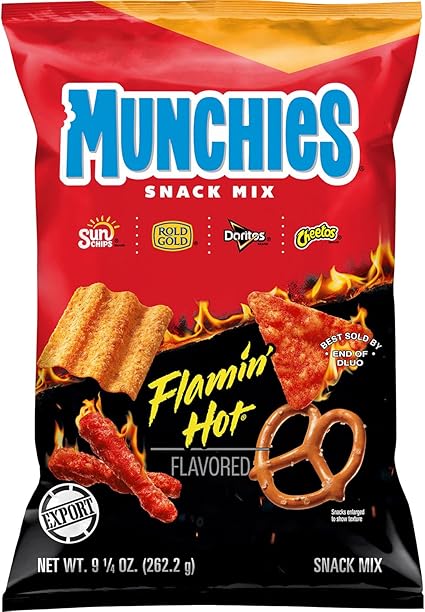 MUNCHIES FLAMIN HOT SNACK MIX CHIPS 262.2GM