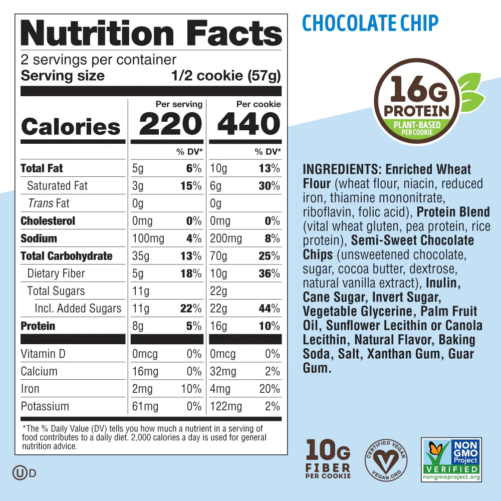 Lenny&Larry's The Complete Cookie Chocolate Chip 113gm