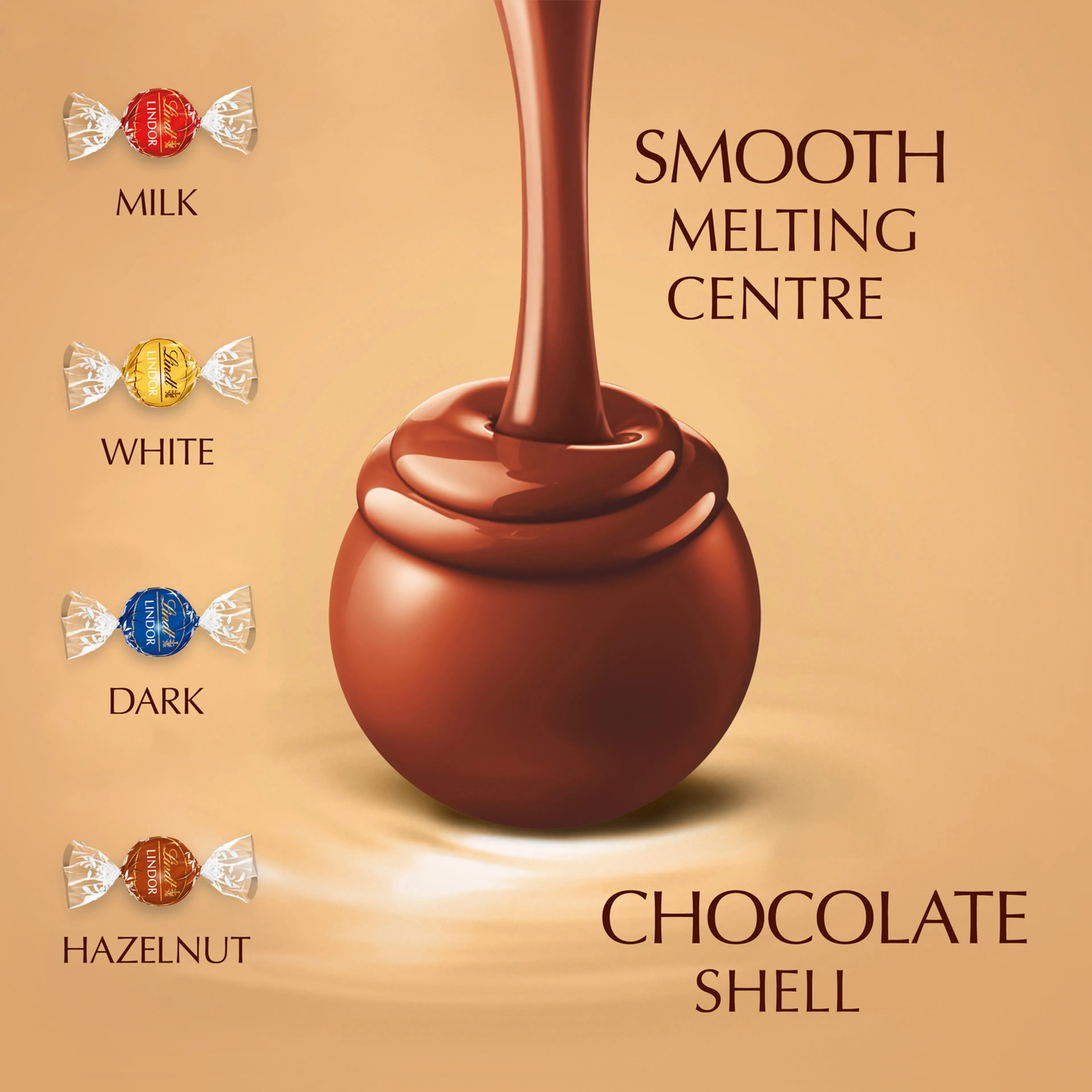 Lindt LINDOR Assorted Flavor Chocolate 200gm