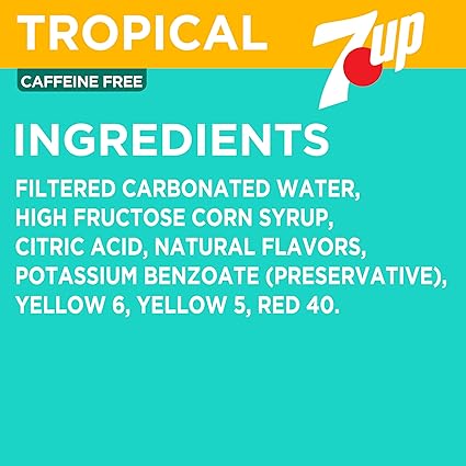 7UP Tropical Flavored Soda 355mL (USA)