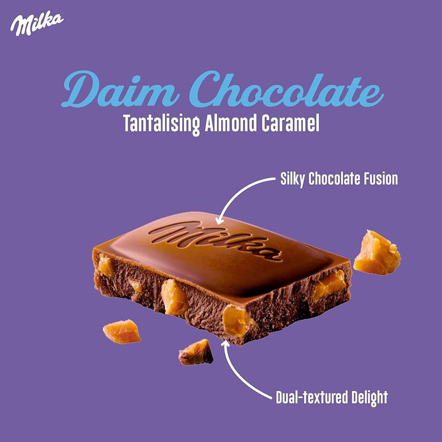 Milka Daim Chocolate Bar 100gm