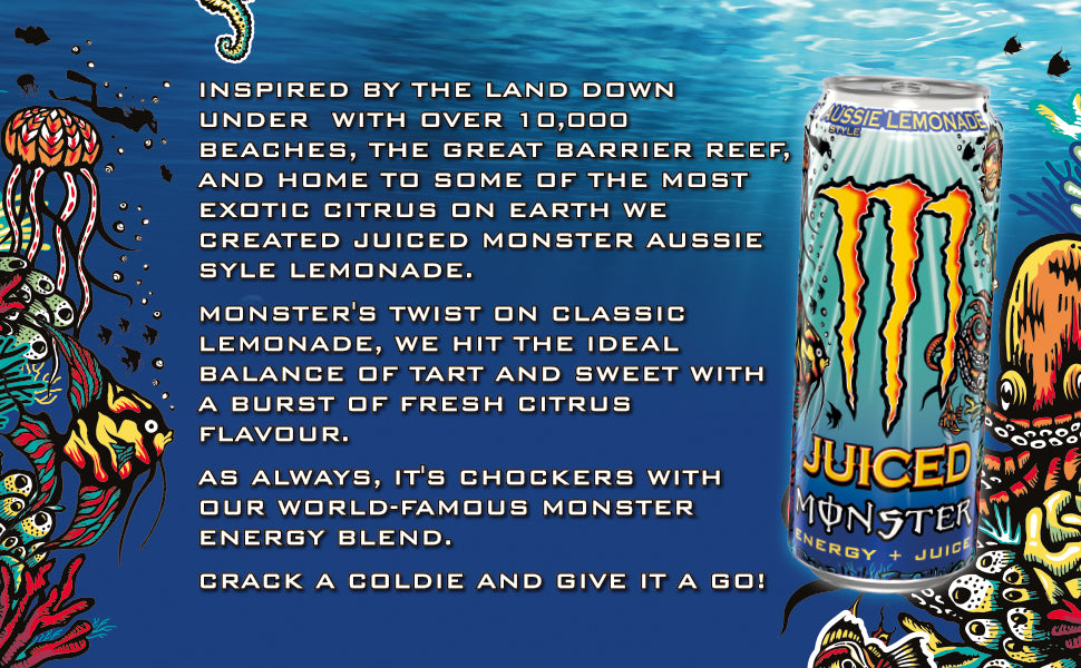 Monster Aussie Lemonade Energy Drink 500mL