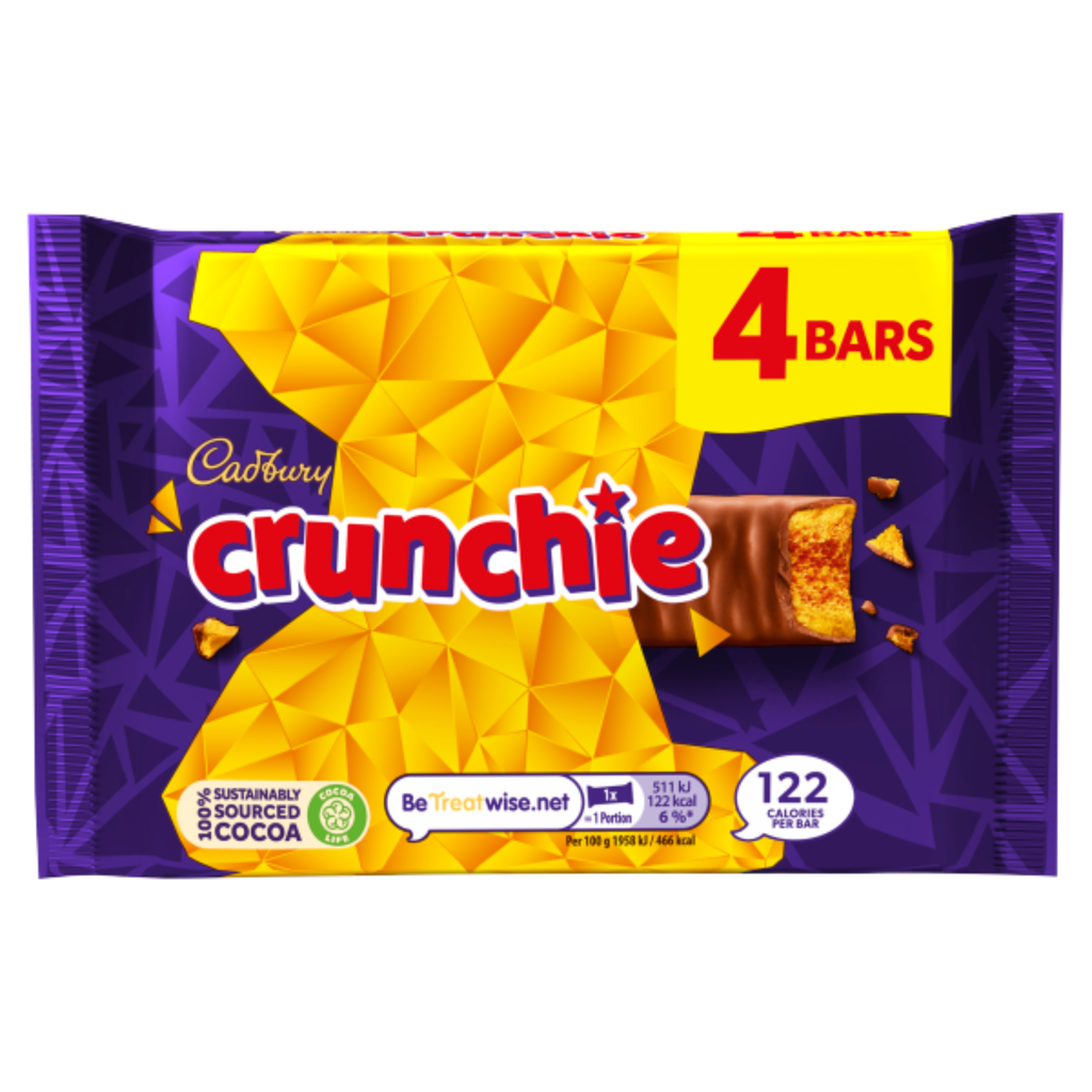 CADBURY CRUNCHIE 4 PACK 104.4GM