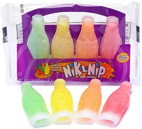 NIK L NIP Mini Drinks Candy  4 Pack bottles