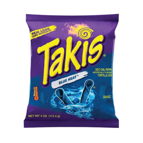 TAKIS BLUE HEAT 113GM (infused with a potent blend of chili and lime)