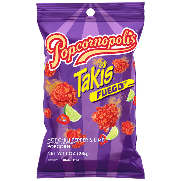 TAKIS FUEGO POPCORN 28gm HOT CHILLI PEPPER & LIME FLAVOR