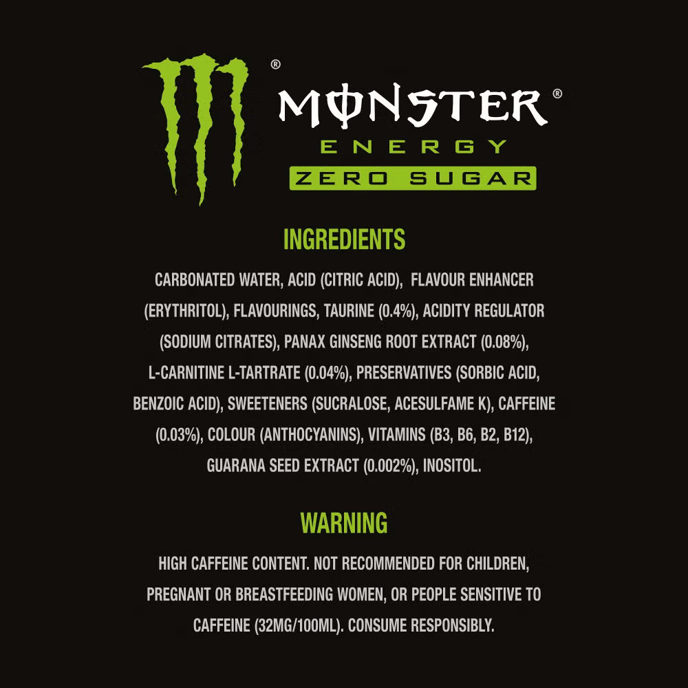 Monster Taurine Ginseng Energy Drink 550mL