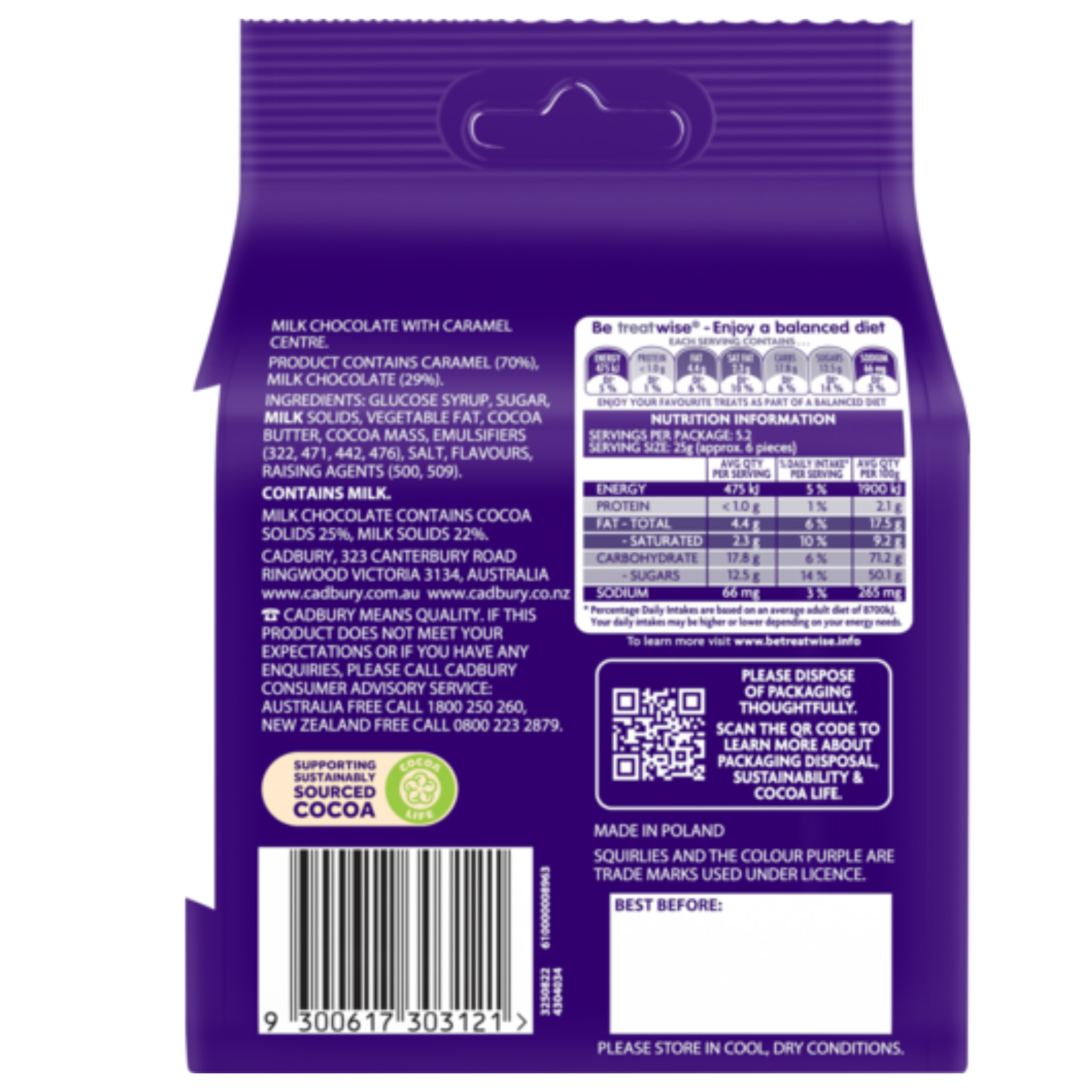 CADBURY CURLYWURLY SQUIRLIES 85GM