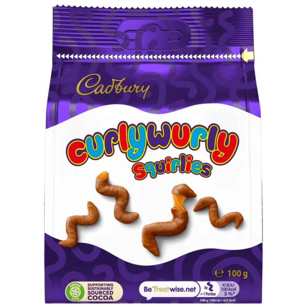 CADBURY CURLYWURLY SQUIRLIES 85GM