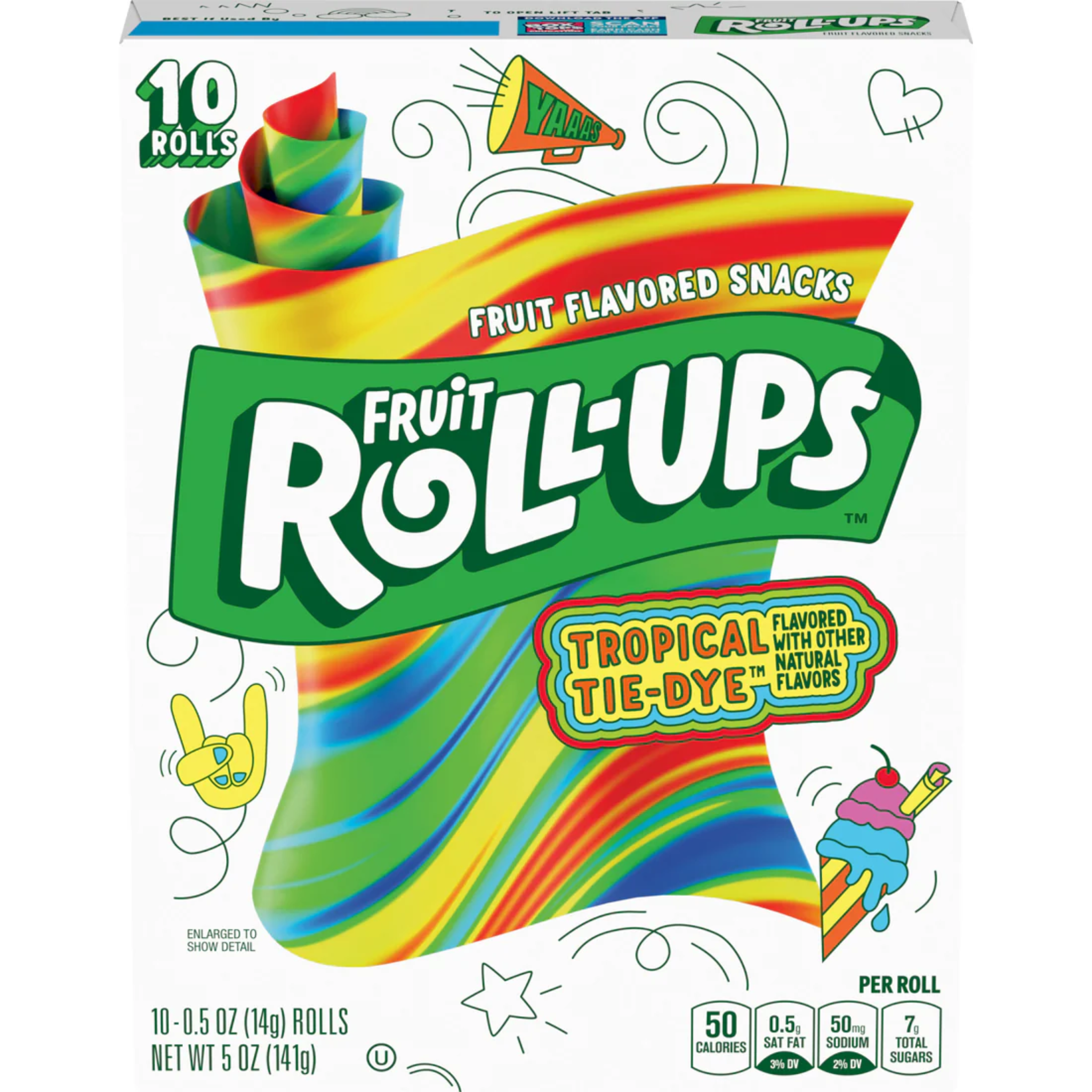 Fruit Roll-Ups Tropical Tie-Dye 141gm