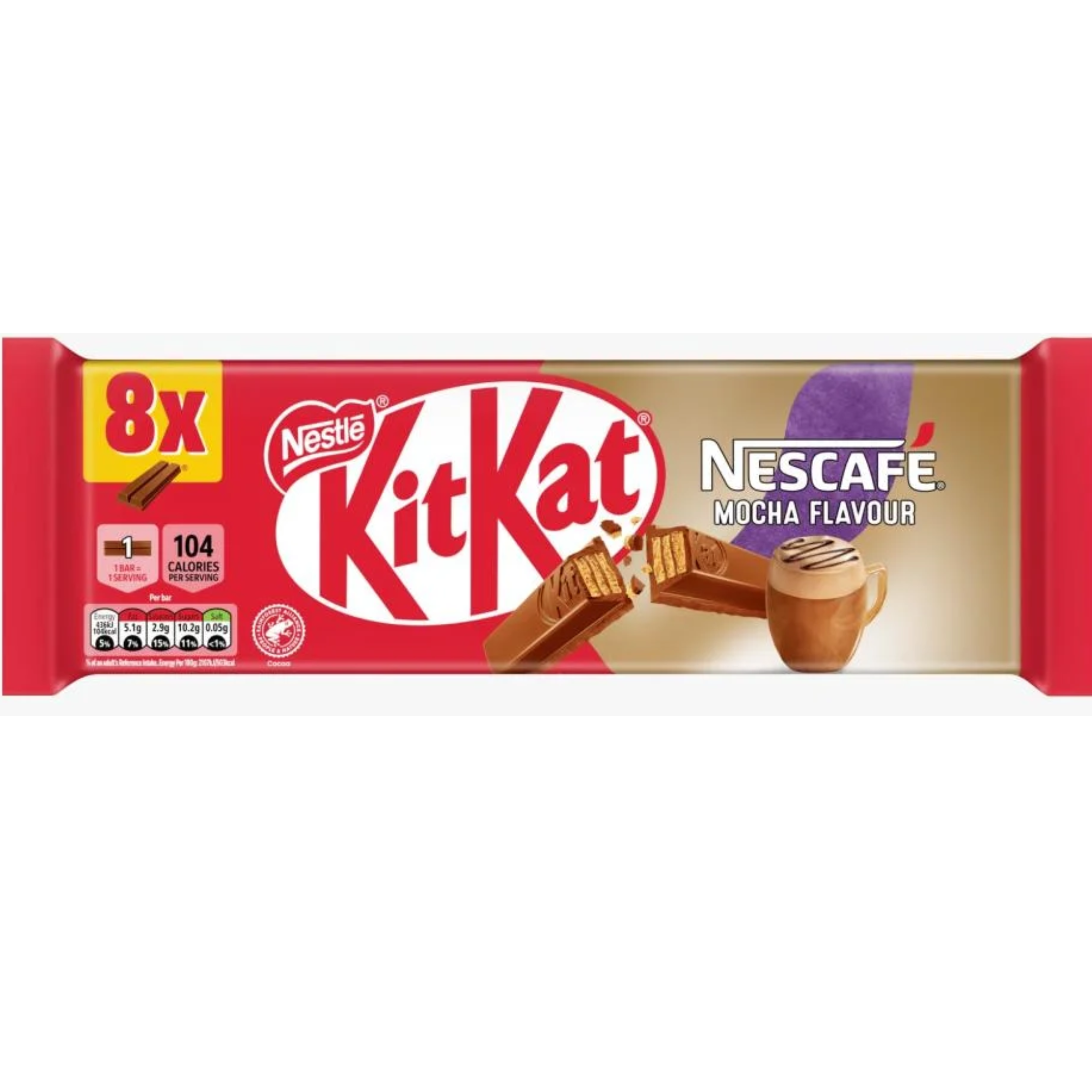 Nestle Kitkat 2 Finger Nescafe Mocha Flavour 8x Bars