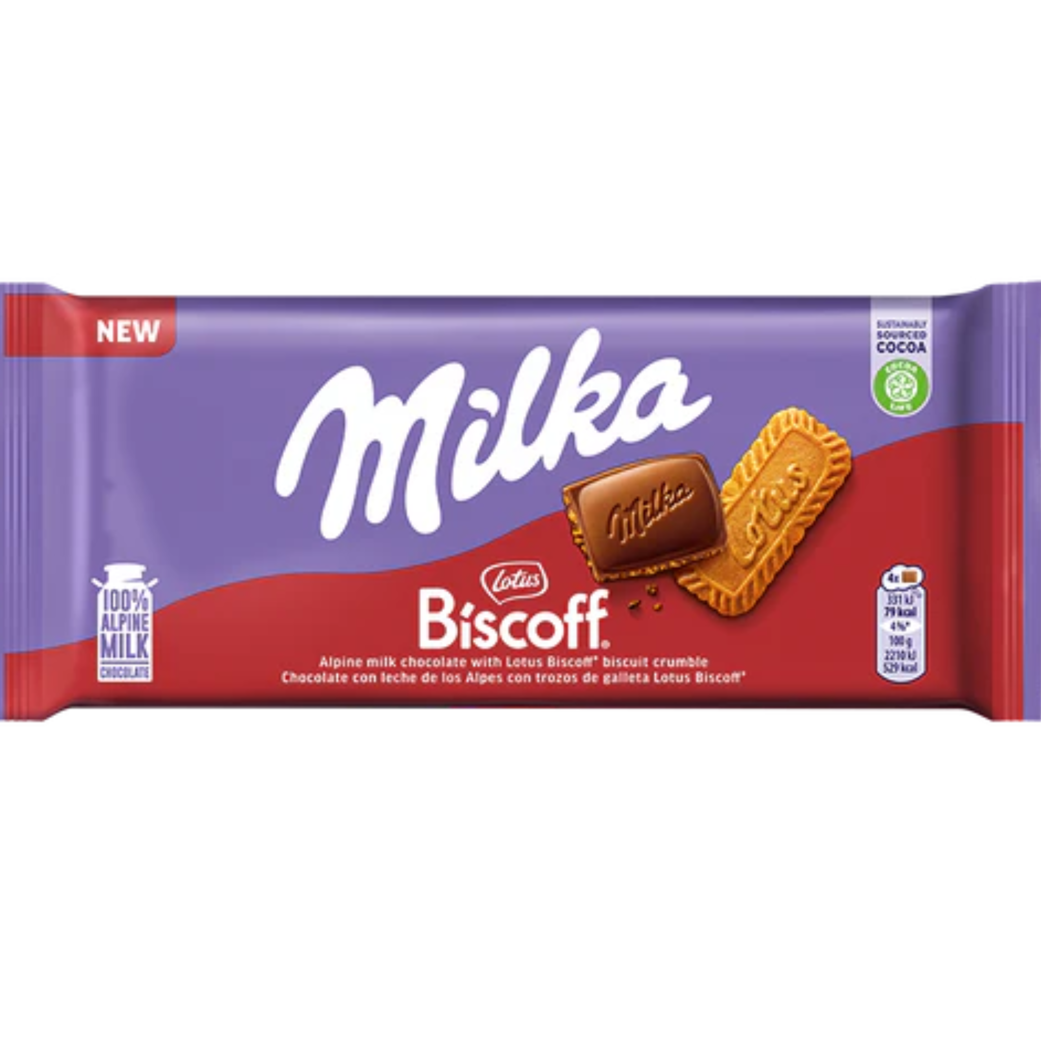 Milka Lotus Biscoff Chocolate Bar 90gm