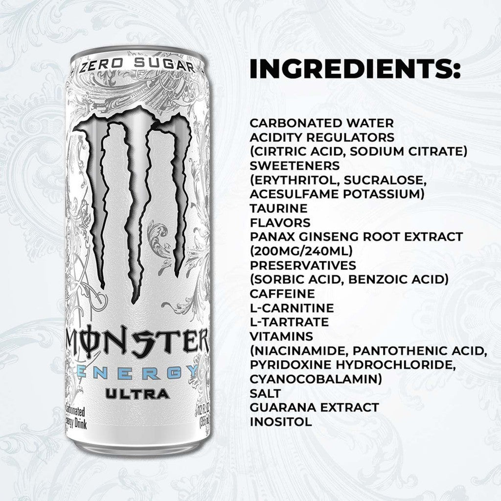 Monster Ultra Zero Sugar Energy Drink 500mL