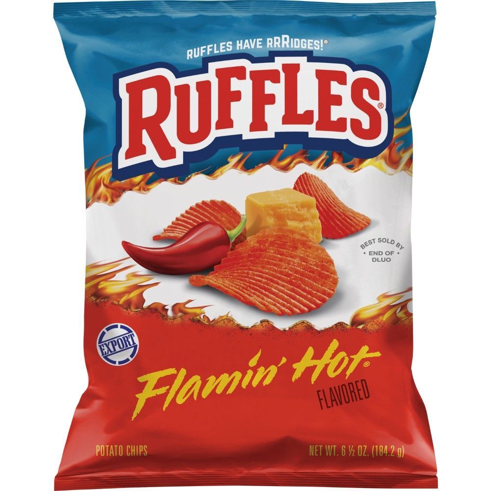 Ruffles Flamin Hot Flavored Chips 6.5 OZ (184g) - (USA)