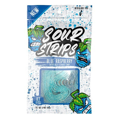 Sour Strips Blue Raspeberry 96gm (hot item)